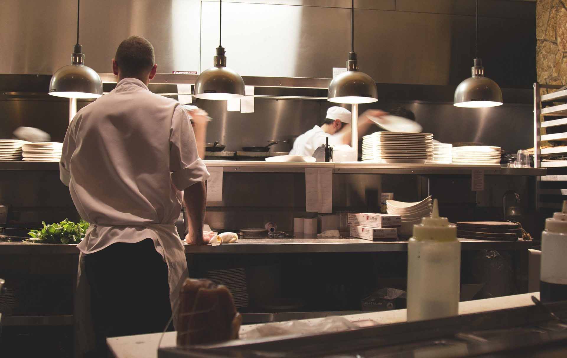 workers in a kitchen